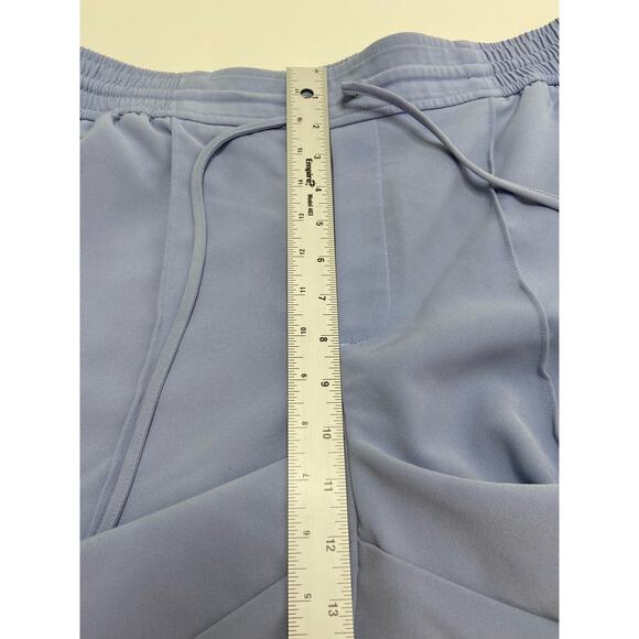 Nine West Slim Straight Blue Track Pants Drawstring Plus Size 14 Stretch Elastic - Picture 7 of 9